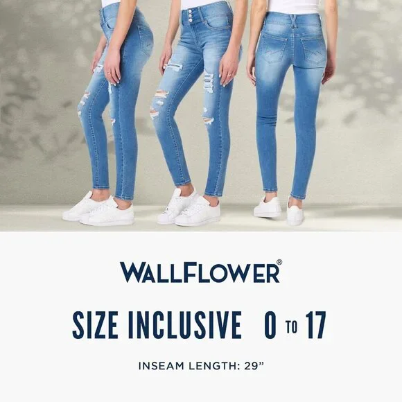 Womens Skinny Ankle Jeans High-Rise Insta Soft Juniors Stretch Denim